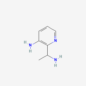 molecular formula C7H11N3 B566138 2-(1-Aminoethyl)pyridin-3-amine CAS No. 1270326-64-1