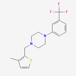 molecular formula C17H19F3N2S B5661383 1-[(3-methyl-2-thienyl)methyl]-4-[3-(trifluoromethyl)phenyl]piperazine 