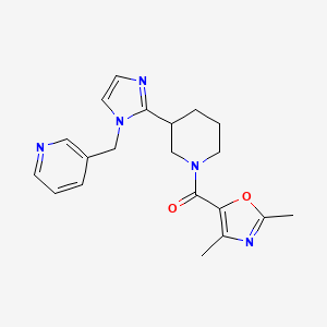 molecular formula C20H23N5O2 B5661386 3-[(2-{1-[(2,4-dimethyl-1,3-oxazol-5-yl)carbonyl]-3-piperidinyl}-1H-imidazol-1-yl)methyl]pyridine 