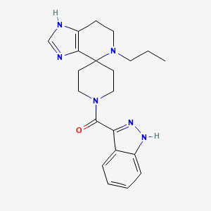molecular formula C21H26N6O B5661397 1'-(1H-indazol-3-ylcarbonyl)-5-propyl-1,5,6,7-tetrahydrospiro[imidazo[4,5-c]pyridine-4,4'-piperidine] 