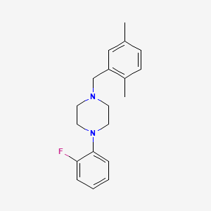 molecular formula C19H23FN2 B5661399 1-(2,5-dimethylbenzyl)-4-(2-fluorophenyl)piperazine 