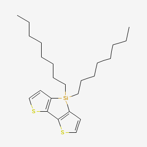 molecular formula C24H38S2Si B566141 4,4-Dioctyl-4H-silolo[3,2-b:4,5-b']dithiophene CAS No. 1160106-12-6