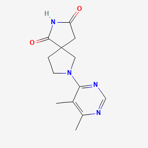 molecular formula C13H16N4O2 B5661446 7-(5,6-dimethylpyrimidin-4-yl)-2,7-diazaspiro[4.4]nonane-1,3-dione 