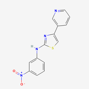 molecular formula C14H10N4O2S B5661455 N-(3-nitrophenyl)-4-(3-pyridinyl)-1,3-thiazol-2-amine 