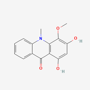 molecular formula C15H13NO4 B566146 1,3-二羟基-4-甲氧基-10-甲基蒽醌-9(10H)-酮 CAS No. 1189362-86-4