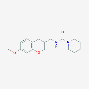 molecular formula C17H24N2O3 B5661490 N-[(7-methoxy-3,4-dihydro-2H-chromen-3-yl)methyl]piperidine-1-carboxamide 