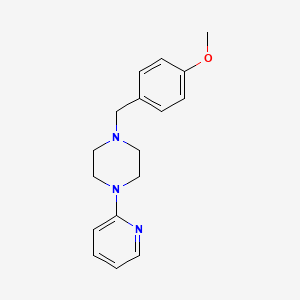 molecular formula C17H21N3O B5661512 1-(4-methoxybenzyl)-4-(2-pyridinyl)piperazine 