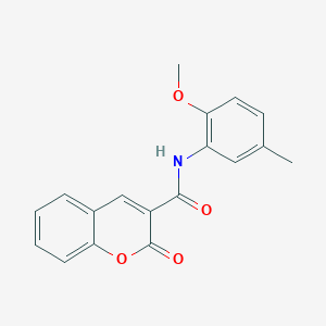 molecular formula C18H15NO4 B5661520 N-(2-methoxy-5-methylphenyl)-2-oxo-2H-chromene-3-carboxamide 