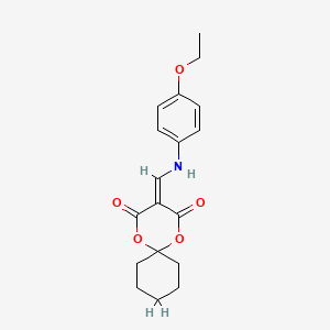 molecular formula C18H21NO5 B5661528 3-{[(4-ethoxyphenyl)amino]methylene}-1,5-dioxaspiro[5.5]undecane-2,4-dione 
