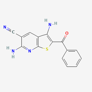molecular formula C15H10N4OS B5661529 3,6-diamino-2-benzoylthieno[2,3-b]pyridine-5-carbonitrile 