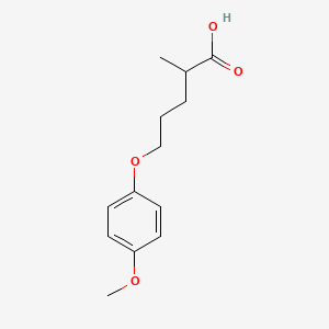 molecular formula C13H18O4 B566154 5-(4-Methoxyphenoxy)-2-methylpentanoic acid CAS No. 1267501-89-2