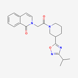 2-{2-[3-(3-isopropyl-1,2,4-oxadiazol-5-yl)piperidin-1-yl]-2-oxoethyl}isoquinolin-1(2H)-one