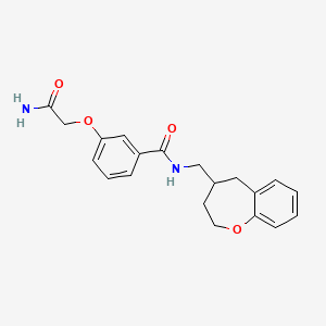 molecular formula C20H22N2O4 B5661560 3-(2-amino-2-oxoethoxy)-N-(2,3,4,5-tetrahydro-1-benzoxepin-4-ylmethyl)benzamide 