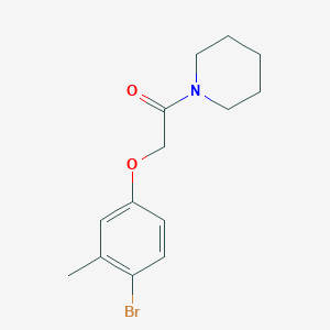 molecular formula C14H18BrNO2 B5661562 1-[(4-bromo-3-methylphenoxy)acetyl]piperidine CAS No. 5334-12-3