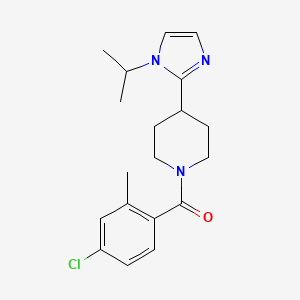 molecular formula C19H24ClN3O B5661567 1-(4-chloro-2-methylbenzoyl)-4-(1-isopropyl-1H-imidazol-2-yl)piperidine 
