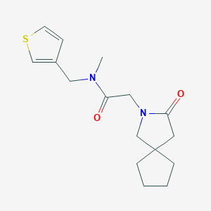 molecular formula C16H22N2O2S B5661576 N-methyl-2-(3-oxo-2-azaspiro[4.4]non-2-yl)-N-(3-thienylmethyl)acetamide 