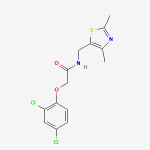 molecular formula C14H14Cl2N2O2S B5661582 2-(2,4-dichlorophenoxy)-N-[(2,4-dimethyl-1,3-thiazol-5-yl)methyl]acetamide 