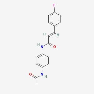 molecular formula C17H15FN2O2 B5661597 N-[4-(acetylamino)phenyl]-3-(4-fluorophenyl)acrylamide 