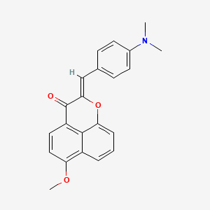 molecular formula C22H19NO3 B5661634 2-[4-(dimethylamino)benzylidene]-6-methoxybenzo[de]chromen-3(2H)-one 