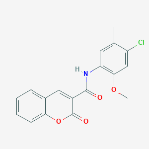 molecular formula C18H14ClNO4 B5661636 N-(4-chloro-2-methoxy-5-methylphenyl)-2-oxo-2H-chromene-3-carboxamide 