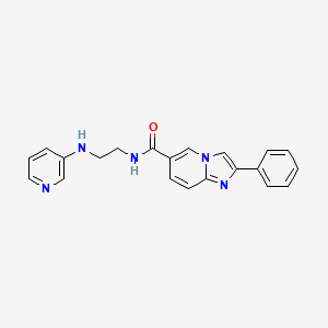 molecular formula C21H19N5O B5661643 2-phenyl-N-[2-(pyridin-3-ylamino)ethyl]imidazo[1,2-a]pyridine-6-carboxamide 
