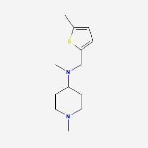 molecular formula C13H22N2S B5661646 N,1-dimethyl-N-[(5-methyl-2-thienyl)methyl]-4-piperidinamine 