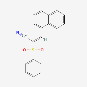 molecular formula C19H13NO2S B5661670 3-(1-naphthyl)-2-(phenylsulfonyl)acrylonitrile 