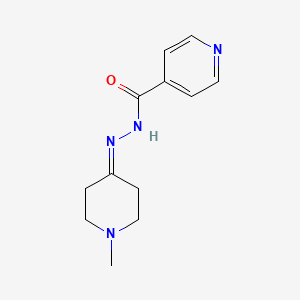 molecular formula C12H16N4O B5661673 N'-(1-methyl-4-piperidinylidene)isonicotinohydrazide 