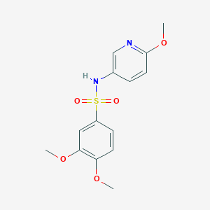 molecular formula C14H16N2O5S B5661685 3,4-dimethoxy-N-(6-methoxypyridin-3-yl)benzenesulfonamide CAS No. 696628-27-0