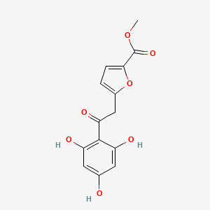 molecular formula C14H12O7 B5661694 methyl 5-[2-oxo-2-(2,4,6-trihydroxyphenyl)ethyl]-2-furoate 