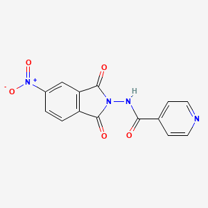 molecular formula C14H8N4O5 B5661701 N-(5-nitro-1,3-dioxo-1,3-dihydro-2H-isoindol-2-yl)isonicotinamide 