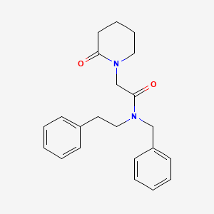 molecular formula C22H26N2O2 B5661709 N-benzyl-2-(2-oxopiperidin-1-yl)-N-(2-phenylethyl)acetamide 