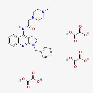 molecular formula C31H35N5O13 B5661721 N-(1-benzyl-2,3-dihydro-1H-pyrrolo[2,3-b]quinolin-4-yl)-2-(4-methyl-1-piperazinyl)acetamide triethanedioate 