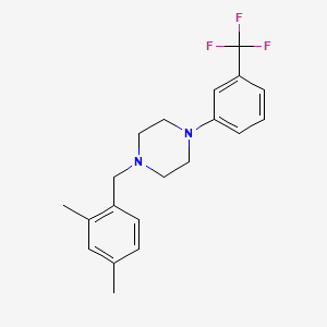 molecular formula C20H23F3N2 B5661756 1-(2,4-dimethylbenzyl)-4-[3-(trifluoromethyl)phenyl]piperazine 