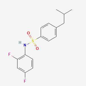 molecular formula C16H17F2NO2S B5661775 N-(2,4-difluorophenyl)-4-isobutylbenzenesulfonamide 