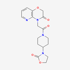 molecular formula C17H20N4O5 B5661777 4-{2-oxo-2-[4-(2-oxo-1,3-oxazolidin-3-yl)piperidin-1-yl]ethyl}-2H-pyrido[3,2-b][1,4]oxazin-3(4H)-one 
