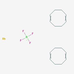 molecular formula C16H24BF4Rh- B056618 双(1,5-环辛二烯)铑(I)四氟硼酸盐 CAS No. 35138-22-8