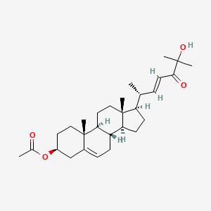 molecular formula C29H44O4 B566180 (3β,22E)-3,25-二羟基胆甾-5,22-二烯-24-酮 3-乙酸酯 CAS No. 69425-74-7