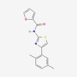 molecular formula C16H14N2O2S B5661821 N-[4-(2,5-dimethylphenyl)-1,3-thiazol-2-yl]-2-furamide 