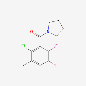 molecular formula C12H12ClF2NO B5661823 1-(2-chloro-5,6-difluoro-3-methylbenzoyl)pyrrolidine 