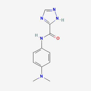molecular formula C11H13N5O B5661829 N-[4-(dimethylamino)phenyl]-1H-1,2,4-triazole-3-carboxamide 