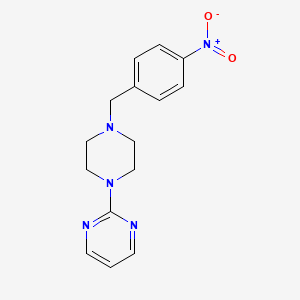 molecular formula C15H17N5O2 B5661834 2-[4-(4-nitrobenzyl)-1-piperazinyl]pyrimidine 