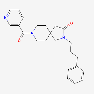 molecular formula C23H27N3O2 B5661867 2-(3-phenylpropyl)-8-(3-pyridinylcarbonyl)-2,8-diazaspiro[4.5]decan-3-one 