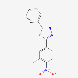molecular formula C15H11N3O3 B5661875 2-(3-methyl-4-nitrophenyl)-5-phenyl-1,3,4-oxadiazole 
