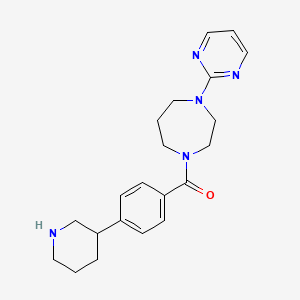 molecular formula C21H27N5O B5661889 1-(4-piperidin-3-ylbenzoyl)-4-pyrimidin-2-yl-1,4-diazepane 
