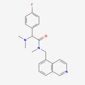 molecular formula C21H22FN3O B5661901 2-(dimethylamino)-2-(4-fluorophenyl)-N-(5-isoquinolinylmethyl)-N-methylacetamide 