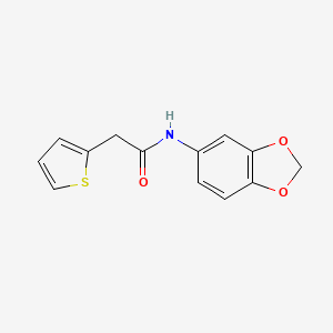 molecular formula C13H11NO3S B5661907 N-1,3-benzodioxol-5-yl-2-(2-thienyl)acetamide 
