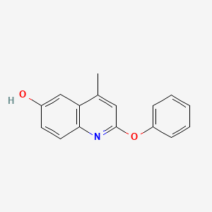 molecular formula C16H13NO2 B5661912 4-methyl-2-phenoxy-6-quinolinol 