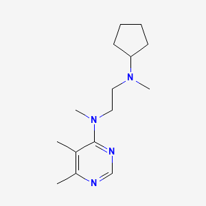 molecular formula C15H26N4 B5661927 N-cyclopentyl-N'-(5,6-dimethylpyrimidin-4-yl)-N,N'-dimethylethane-1,2-diamine 