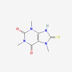 molecular formula C8H10N4O2S B5661928 8-mercapto-1,3,7-trimethyl-3,7-dihydro-1H-purine-2,6-dione CAS No. 1790-74-5